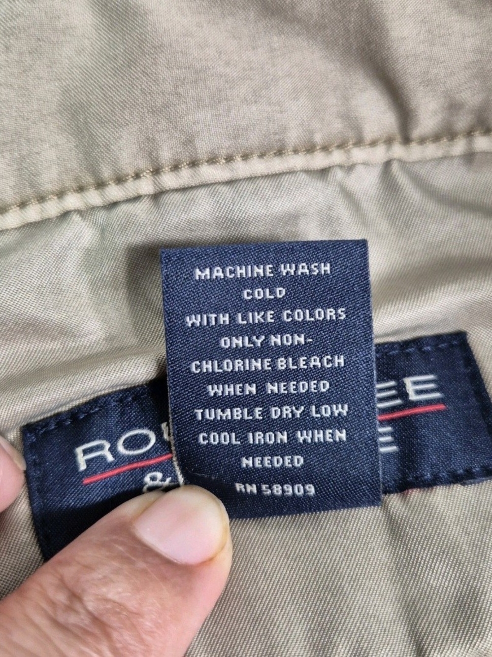 Roundtree & Yorke Men's Shorts Size 44 Tall Man Straight Fit Cargo Khaki 69 - Picture 11 of 13